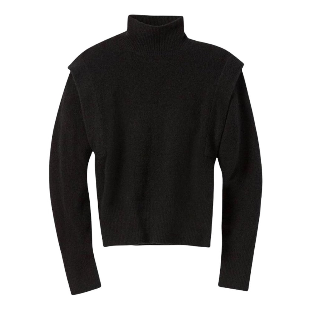 Women's Mock Turtleneck Tuck Shoulder Pullover